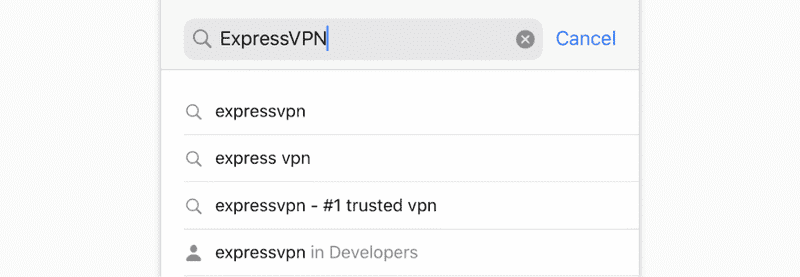 在App Store中搜索Express VPN